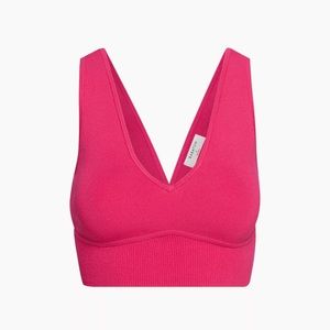 Magenta sculpt knit top